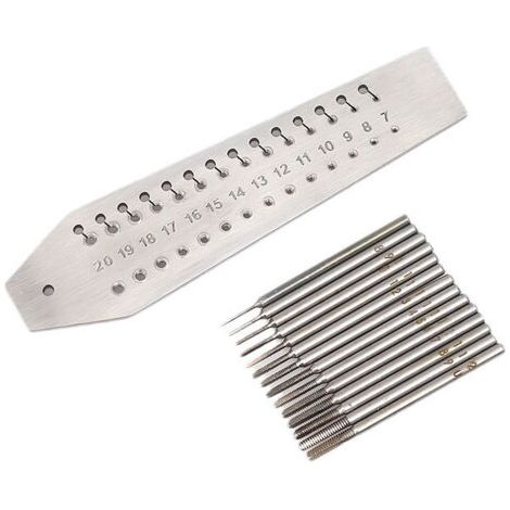 Jeu de tarauds et filières pour la réparation de bijoux et de montres, 0,7 mm - 2 mm, 14 pièces (1/5)