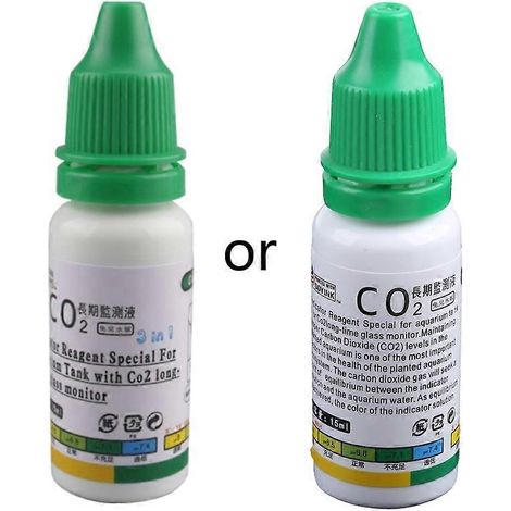 15ml Solution indicateur CO2 aquarium, fluide moniteur vérificateur dioxyde de carbone en verre, testeur liquide pour plantes vivantes et conditions du bac à poissons-A (1/4)