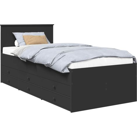 Maison Exclusive - Tagesbett mit Schubladen Schwarz 90 x 190 cm H