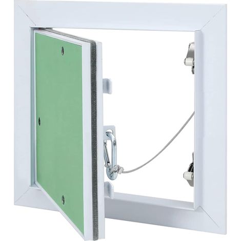 Access Panel White 20 x 20 cm Aluminium and Plasterboard vidaXL