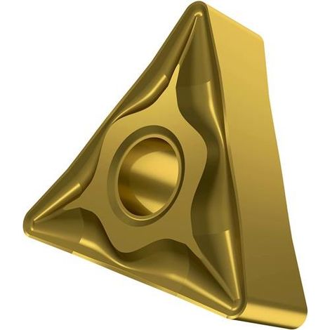 Drehwendeschneidplatte ISO TNMG 160404E-NF:T8315 D.3,81mm PVD beschichtet Gold (1/2)