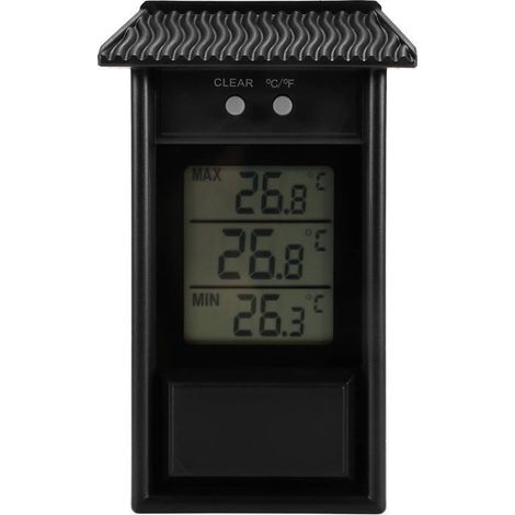 Thermomètre de serre, thermomètre numérique de serre, étanche, résolution de 0,1 °C, (noir) (1/5)
