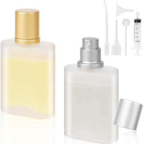 2PCS Bottle Sprayer Of Fragrance,Spray bottle Of Fragrance Of Trip,Bottle Of Fragrance Rechargeable,Atomizer Of Fragrance Reusable,Suitable To Rencontres,The Work,To Holidays,Or+Silver,100ML (1/5)