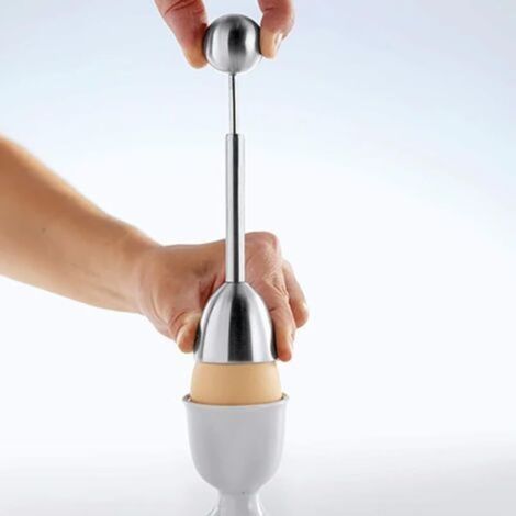 Ensemble de 2 ouvre-œufs en acier inoxydable, ouvre-œuf, coupe-œufs pour œufs à la coque, ustensile de cuisine, coupe-coquilles pour œufs durs et à la coque, accessoire pour œufs (1/4)
