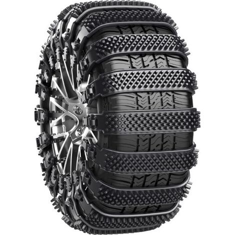 Chaînes à Neige pour Auto 10Pcs Réutilisables Chaine Neige Universelle pour Voiture Camion SUV Adaptées aux Pneus Largeur 165mm - 275mm pour Boue, Sable, Neige, Glace(Noir) (1/5)