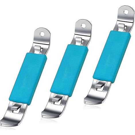 Ouvre-bouteilles magnétiques, lot de 3, en acier inoxydable, à double tête et aimant, idéal pour le camping, les voyages et la cuisine. (1/4)
