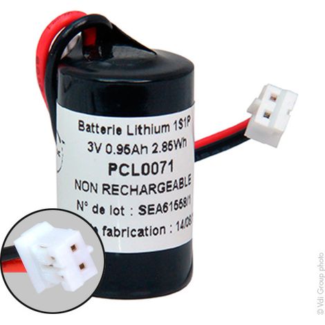 NX - Batterie automate 1x 1/2AA 1S1P 3V 0.95Ah JST (1/2)