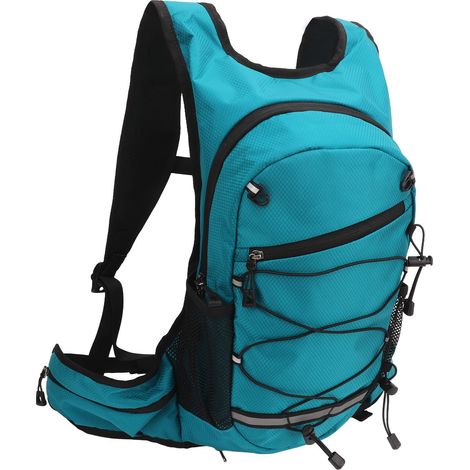 Sac à dos de vélo imperméable, pliable et ultra-léger en nylon bleu, idéal pour la randonnée et le cyclisme en extérieur. (1/5)