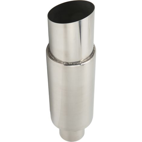 Silencieux d'échappement en acier inoxydable, entrée de 2,5 pouces, sortie de 3,5 pouces, silencieux arrière, embout de tuyau d'échappement. (1/5)