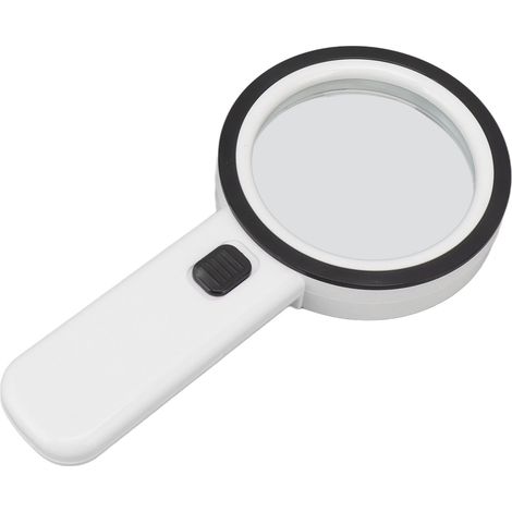 Loupe de poche 30x grand format, loupe d'inspection de billets de banque UV avec éclairage LED à 12 LED pour la lecture de bijoux anciens (1/5)