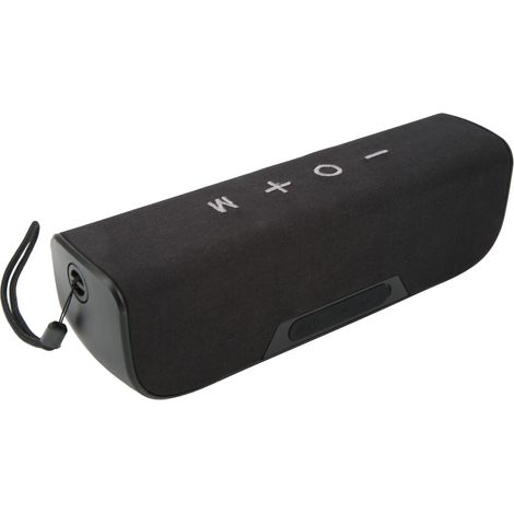 Enceinte sans fil 10 W, étanche IPX5, radio FM/AUX, batterie 3000 mAh, microphone intégré, enceinte portable, idéale pour le camping et la maison, noir/gris (1/5)