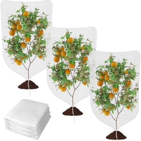 Insektennetz, 3-teiliges Insektenschutznetz, Garten-Insektennetz mit Kordelzug, feine Maschenweite (1 x 1,5 m) (1/5)