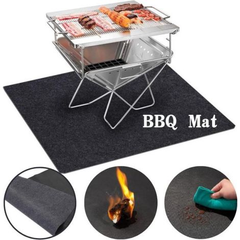 Polymères ignifugés pour barbecue, brasero de cheminée, extérieur, pelouse, terrasse, protection, outils de barbecue, 3648 (1/4)