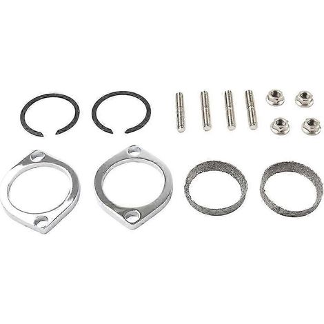 Kit d'installation de bride d'échappement comprenant brides, joints, clips en C, écrous et rondelles pour Harley Softail Sportster Dyna. (1/5)