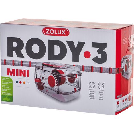 Cage pour petit rongeur Rody 3 mini Rouge grenadine (1/5)