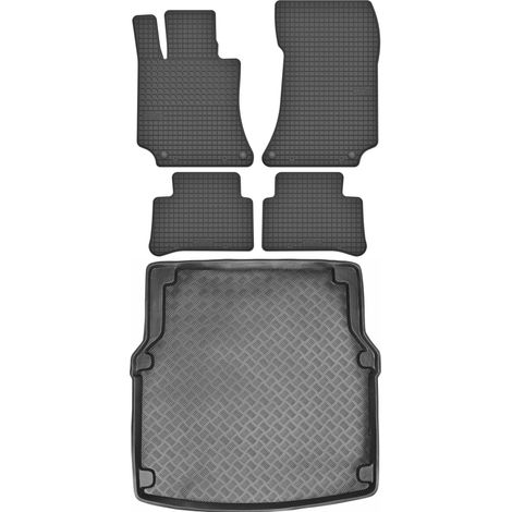 Juego de alfombrillas de goma para coche y alfombrilla para maletero para Mercedes CLS-Class C218 Sedán (2011-2018).