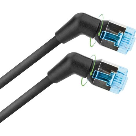 Cavo utp 6a angolo 90°nero 2m - 621529 (1/2)