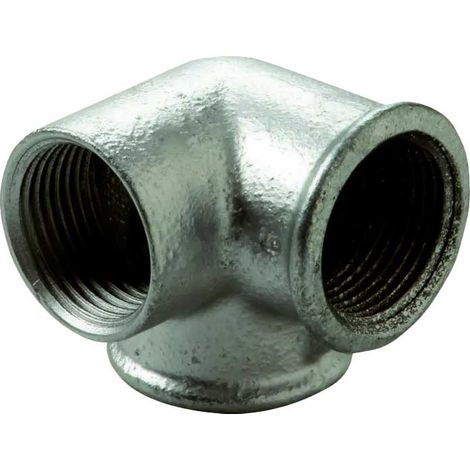 DISTRIBUZIONE A GOMITO 90° FEMMINA IN GHISA ZINCATA 1/2"" x 1/2"" x 1/2