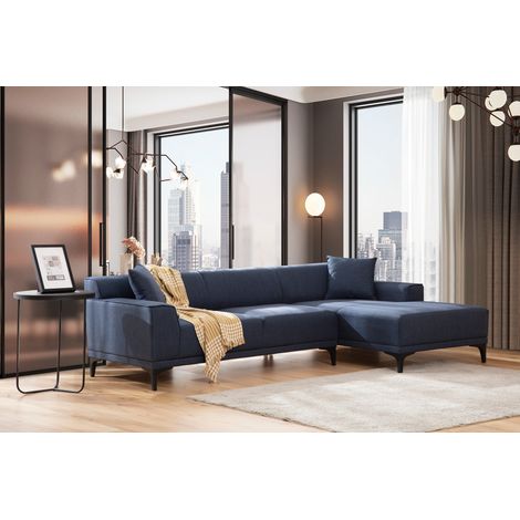 Ecksofa rechts Petra Blue