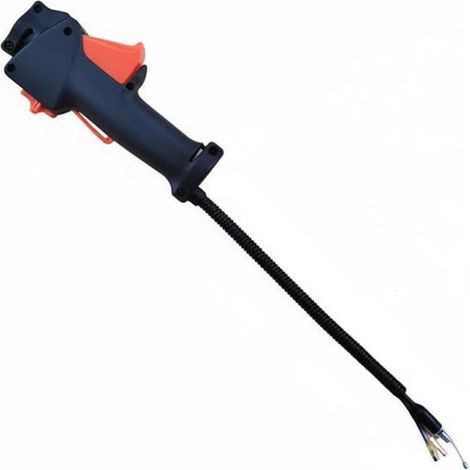 Interrupteur Tondeuse à Gazon Poignée Ergonomique Commande de Précision Arrêt d'Urgence Adapté à l'Entretien de Jardinage et Projets Bricolage, 26MM, Style Court+Fil (1/5)