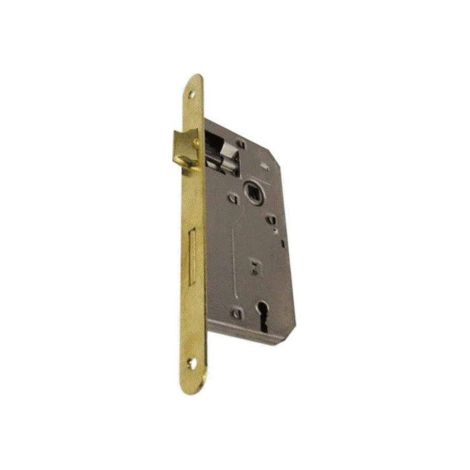 PATENT SERRATURA Q.8/70 OTTONATA 40 B.TONDO S/GACCIA. Prezzo per 1 pezzo. (1/2)