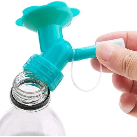 Adattatore per bottiglie di plastica – beccuccio a doppia testa per innaffiare piante/fiori