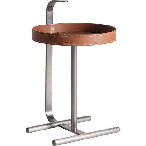 Table basse art déco en acier inoxydable finition argentée - Argenté brillant effet miroir (1/5)