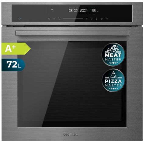 Cecotec Four encastrable 60cm Bolero Hexa SM406000 Edge+ A+. 2900W, 72L, 12 Fonctions, Steak Master, Pizza Master