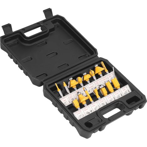 Set mit 15 geraden Fräsern, Holzbearbeitungsset, Heimwerker-Holzbearbeitungswerkzeuge (1/5)