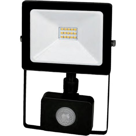 PROYECTOR LED EXTRAPLANO IP65 CON SENSOR DE PRESENCIA Y CREPUSCULAR 20W 3000K 120º 230V NEGRO