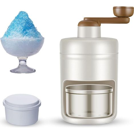 Manuel Broyeur à Glace - Broyeur Rotatif - Cocktails Slush Machine Ice Cube Crusher - avec bacs à glaçons - pour Bar Cuisine Accessoires de Boisson glacée (1/5)