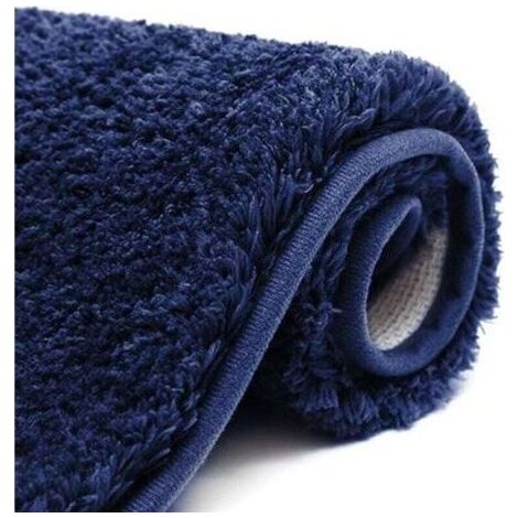 Tapis De Bain Absorbant Tapis De Sol Salle De Bain Antiderapant Tapis De Douche Epais Moelleux Doux Microfibre Lavable En Machine Pour Cuisine, Toilette, Sortie De Douche (50x80cm Bleu Marine) (1/4)