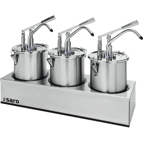Distributeur sauce PD-003 - Set 3 pièces - Dosage max 40ml - Support inclus - Saro