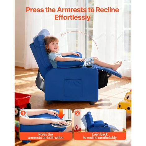 Fauteuil inclinable pour enfants chaise relax ergonomique avec 2 (1/5)