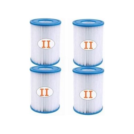 Lot de 4 cartouches filtrantes type II pour piscine – Hauteur 135mm – Diamètre 104mm – Papier ABS polyester – Filtration puissante (1/4)
