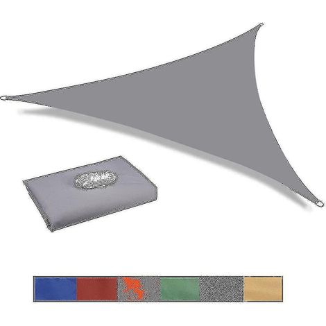 Voile d'ombrage triangulaire imperméable, 10 tailles, pour jardin, terrasse ou fête en extérieur. Protection solaire optimale (95 % UV). Corde incluse. Jm5-3x4x5M - Rouge rouille (1/4)