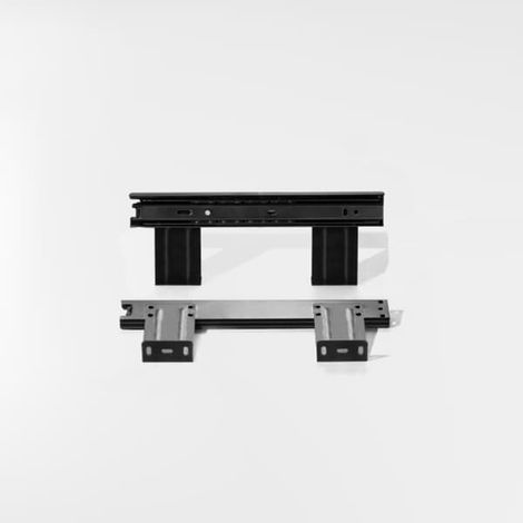 Glissière de tiroir silencieuse télescopique à trois sections de 25,4 cm (10 pouces) pour plateaux de clavier et meubles, en acier laminé à froid avec amortisseur en silicone (1/5)