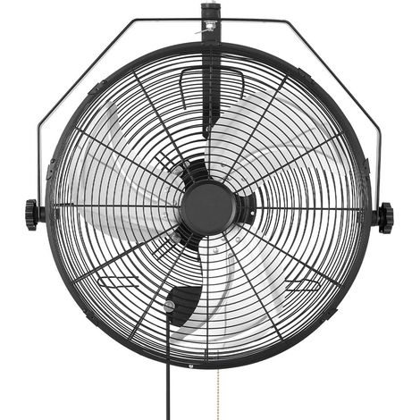 Mophorn 80W Industrieller Wandventilator 56,5 cm, 6,4 m/s Oszillierender Wandlüfter mit 3 Geschwindigkeitsstufen, IP44 Spritzwassergeschützter Ventilator, Gewerblicher Einsatz für Werkstatt, Schwarz (1/5)