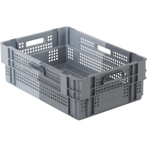 PROVOST - Bac alimentaire polypropylène gerbable - 600 x 400 x 144 mm (côtés et fond ajourés) (1/2)