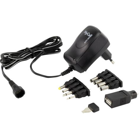 Bloc d'alimentation réglable HyCell 1201-0006 3 V/DC, 4.5 V/DC, 5 V/DC, 6 V/DC, 7.5 V/DC, 9 V/DC, 12 V/DC 600 mA 7.2 W (1/3)