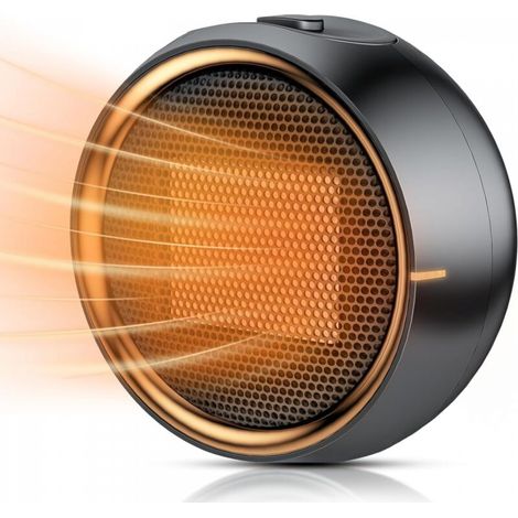 Radiateur d'appoint électrique portable en céramique PTC pour usage intérieur, chauffage efficace 2S, protection anti-basculement et anti-surchauffe (1/5)