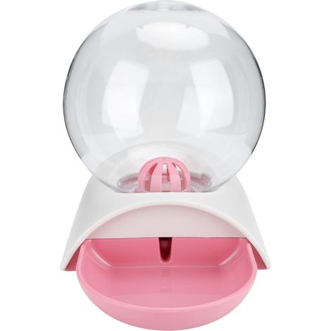 Bol à boire écologique pour animaux de compagnie, bulle en plastique de grande capacité, distributeur d'eau, mangeoire automatique pour chats et chiens (rose) (1/5)