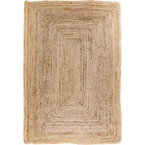 Tapis 60x90 cm en jute naturelle tressée - FLORA
