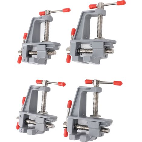 4 pièces mini étau de table portable en alliage d'aluminium, petit serre-joint d'établi pour bricolage manuel et travaux DIY (1/5)