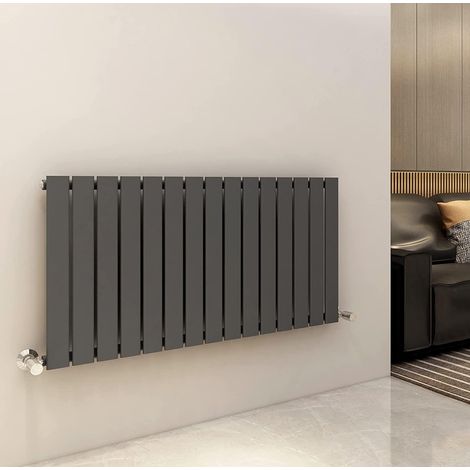 600 x 1020mm Single Designer Flat Panel Central Heating Radiator ANTHRACITE (1/5)