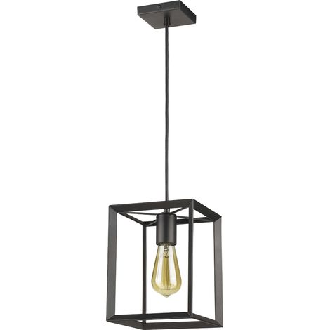 Suspension Napoli noire métal E27 1 lampe Light Prestige (1/3)