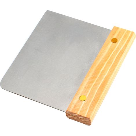 Racloir - Acier Inoxydable - Manche Bois - Pour Pâte À Pizza Pain Tarte - Cuisine Pâtisserie - Lot De 1 (1/5)