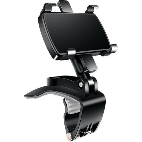 Support de téléphone de voiture à 360°, pince robuste, compatible avec les ordinateurs portables de 4 à 7 pouces, noir (1/5)