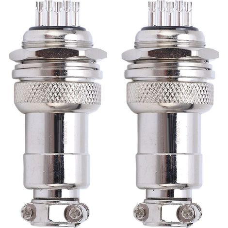 Connecteur aviation 7 broches 20mm 250V AC DC fiche femelle mâle 2 pièces en alliage de zinc prise électrique (1/5)