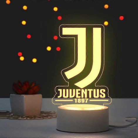 Lámpara nocturna del Juventus Club, decoración creativa para aficionados, regalo de cumpleaños.